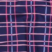 FINE POPLIN FLOWERS & CHECKS NAVY (thumbnail) #2