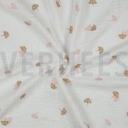 DOUBLE GAUZE EMBROIDERY LEAVES OFF WHITE (thumbnail) #2
