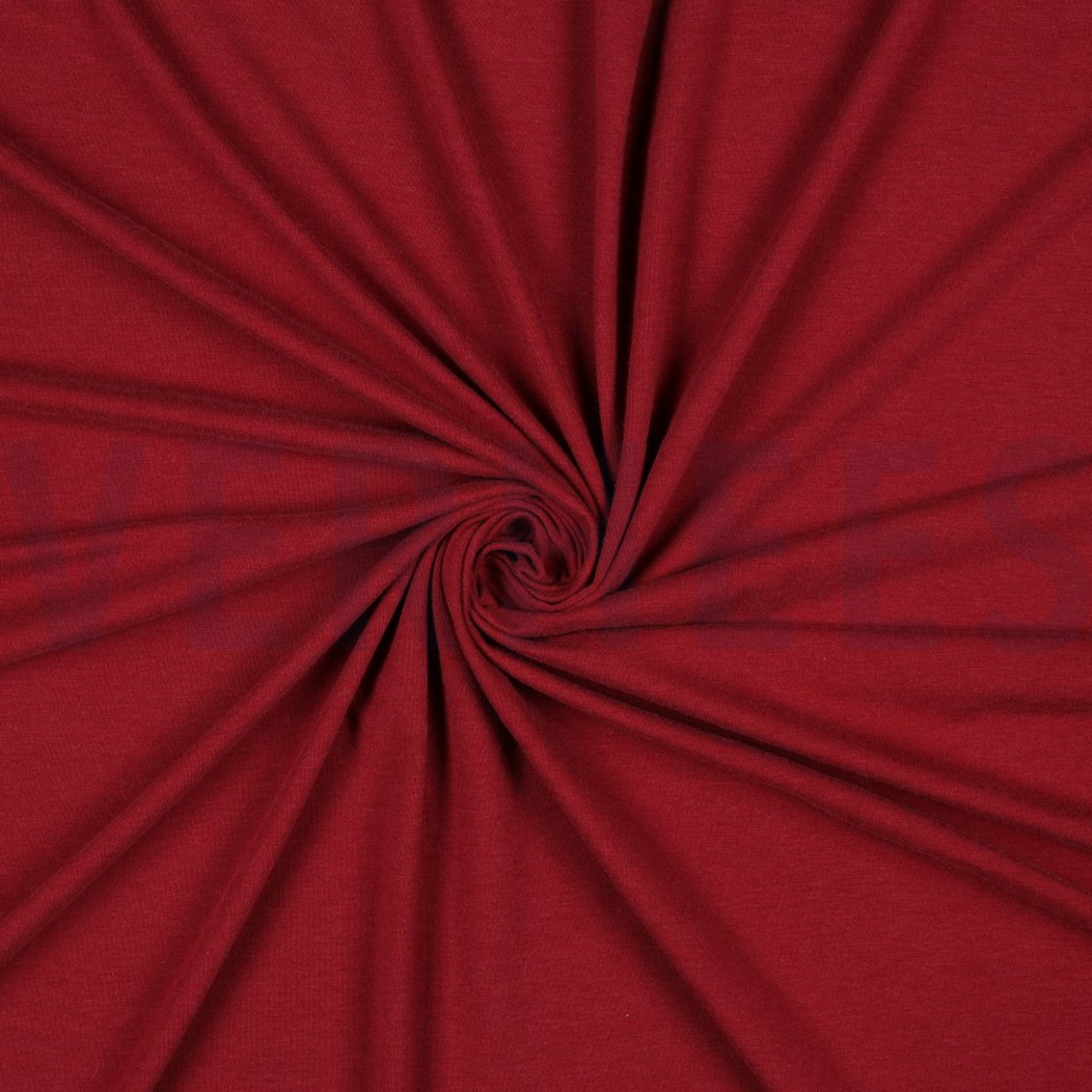 BAMBOO COTTON JERSEY WINE RED #2