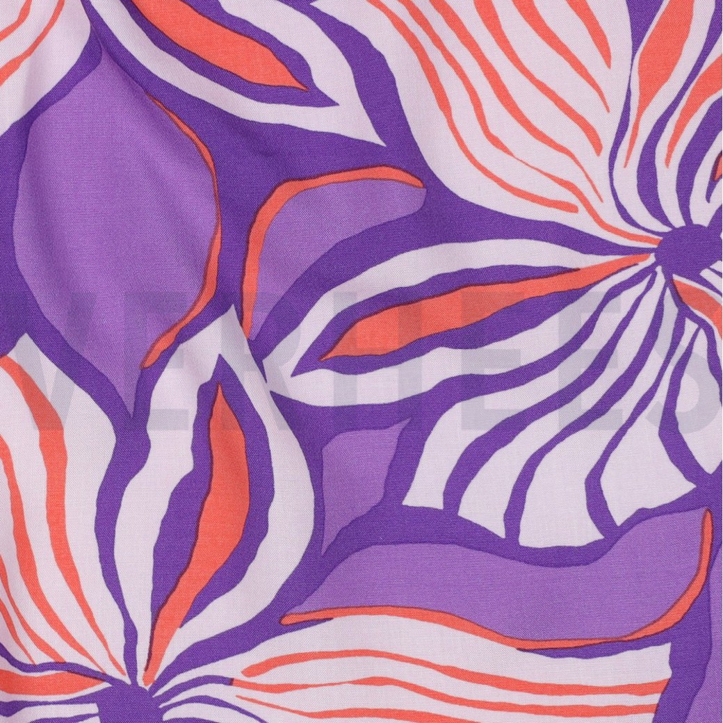 LENZING ECOVERO FLOWERS LAVENDER #2