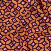 LENZING ECOVERO RETRO DARK PURPLE/ ORANGE (thumbnail) #2