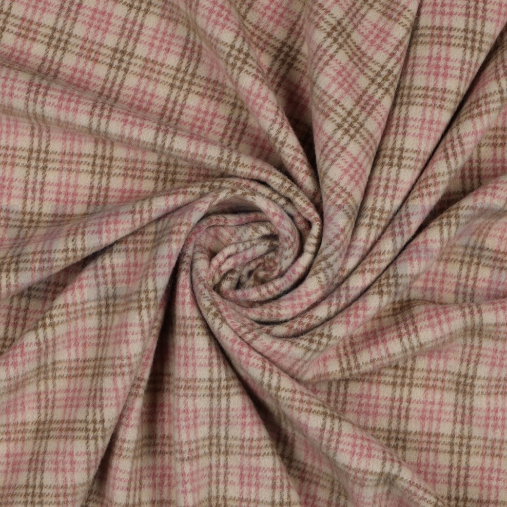 BRUSHED CHECK SAND/LIGHT PINK #2