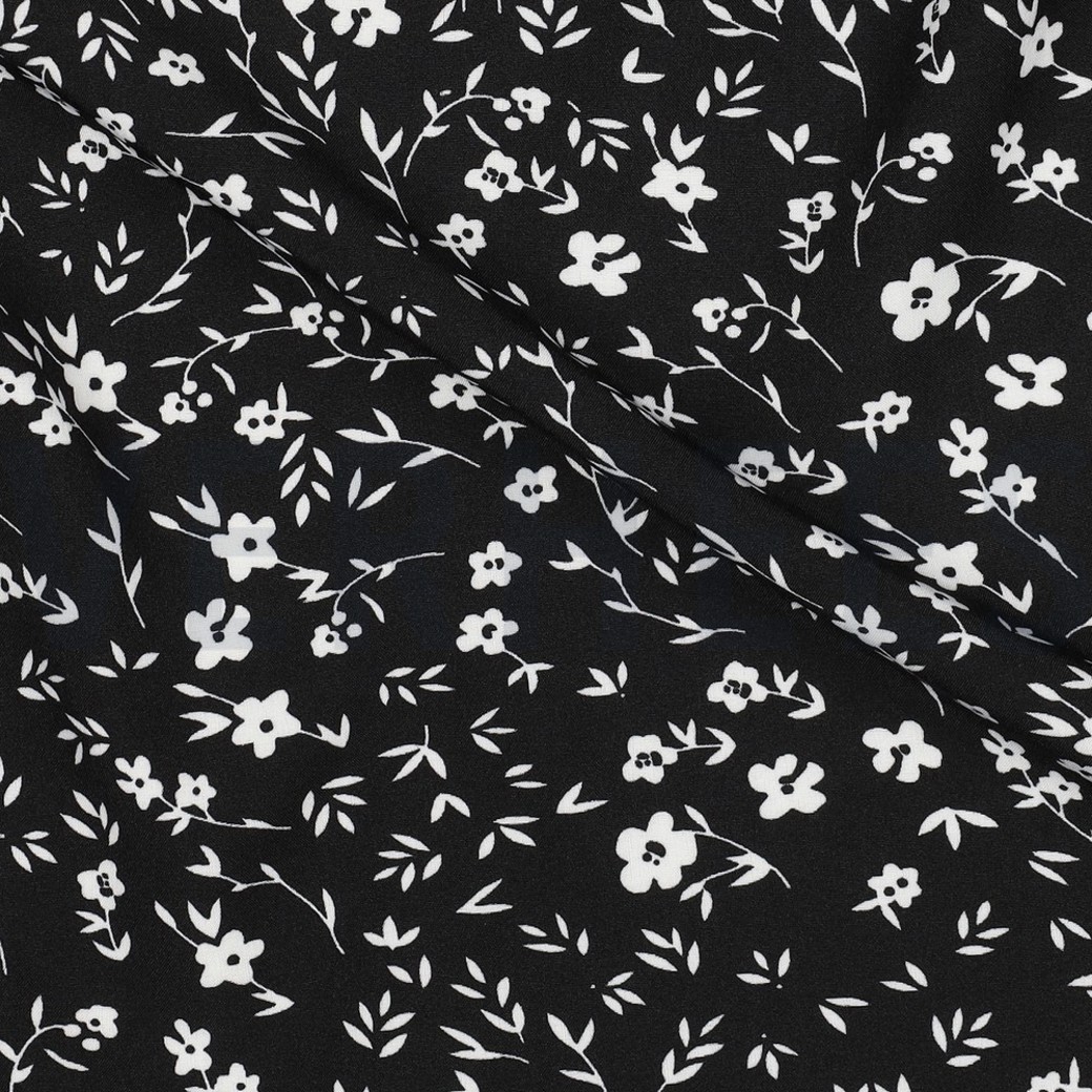 MAGNOLIA STRETCH FLOWERS BLACK #2
