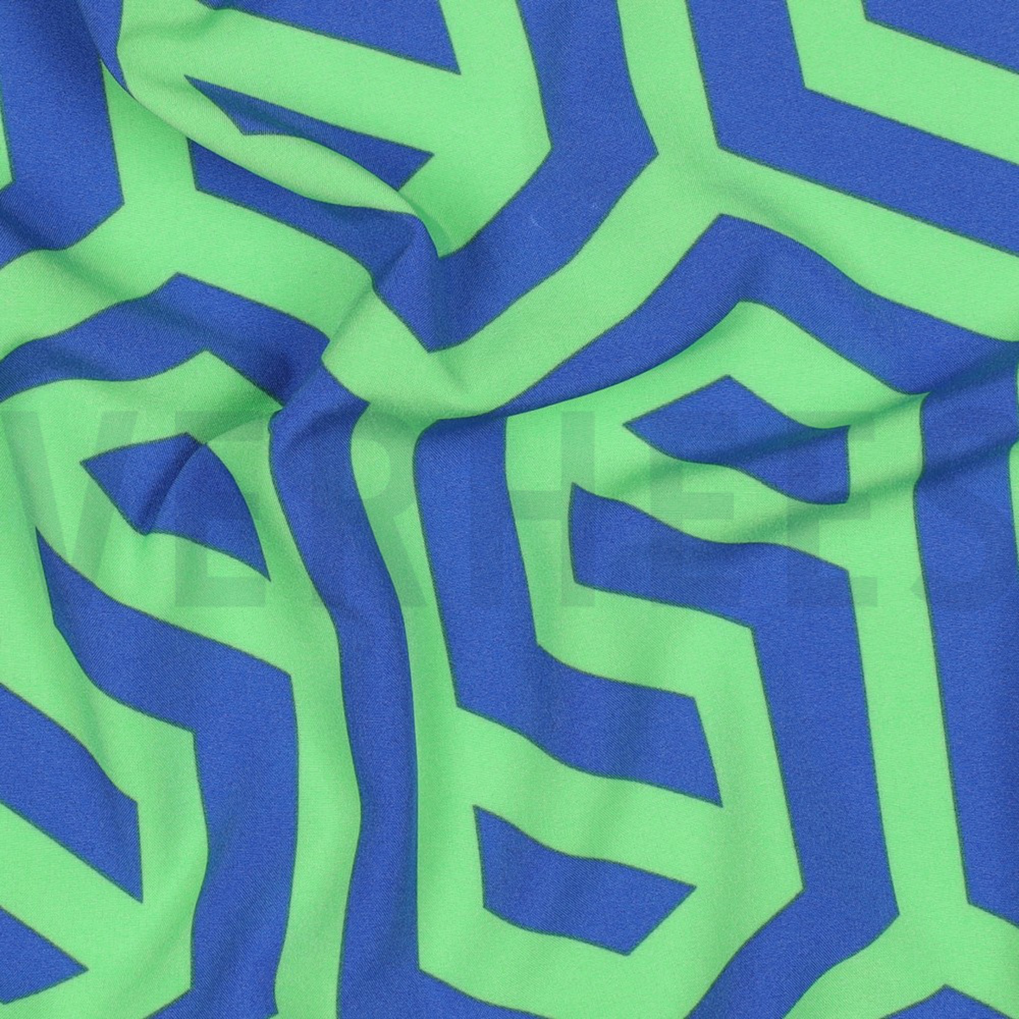 MAGNOLIA STRETCH GEOMETRIC COBALT (high resolution) #2