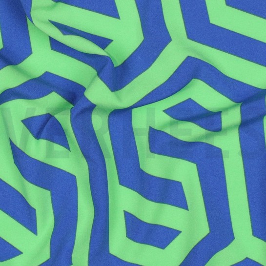 MAGNOLIA STRETCH GEOMETRISCH KOBALTBLAUW #7