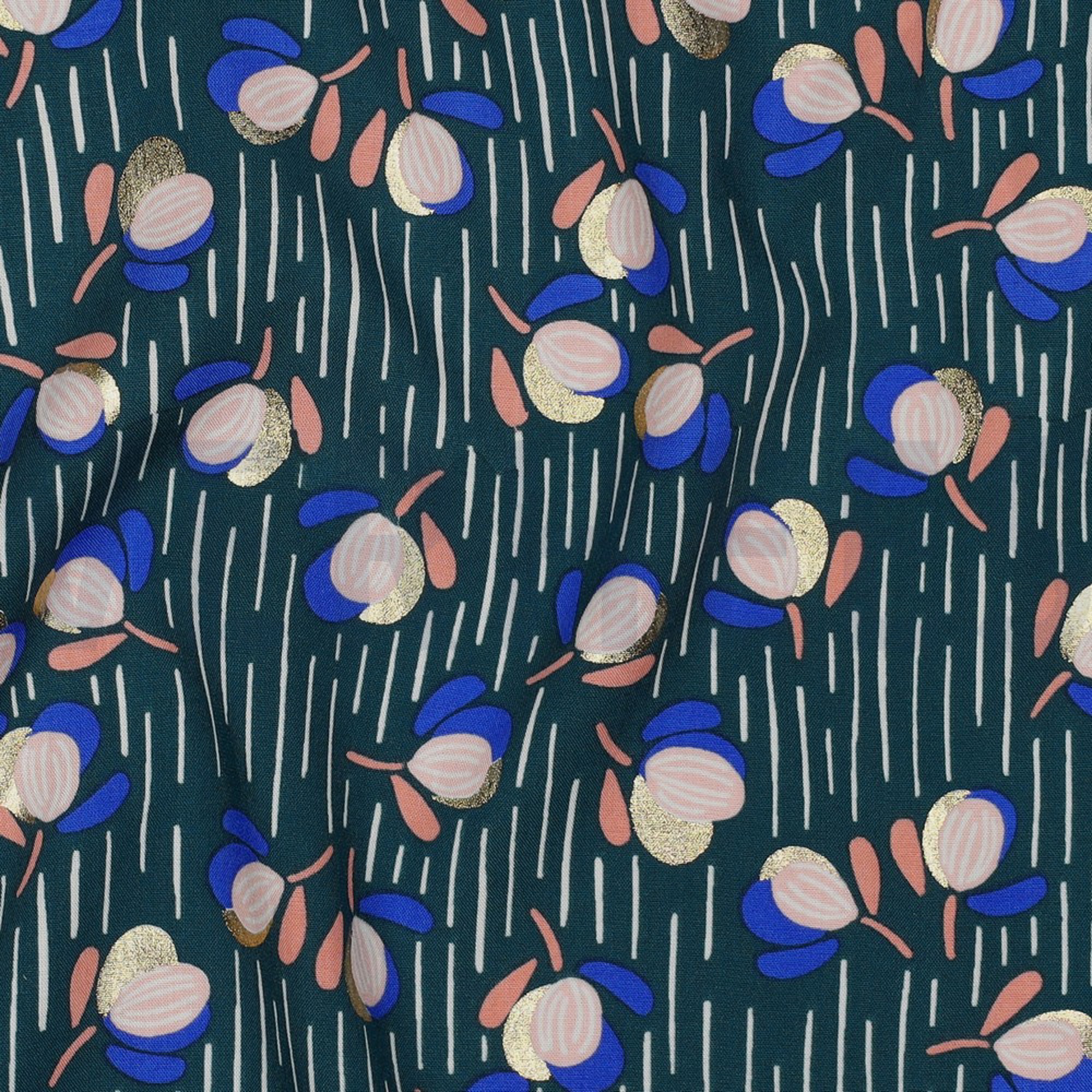 RADIANCE FOIL FLOWERS PETROL (high resolution) #2
