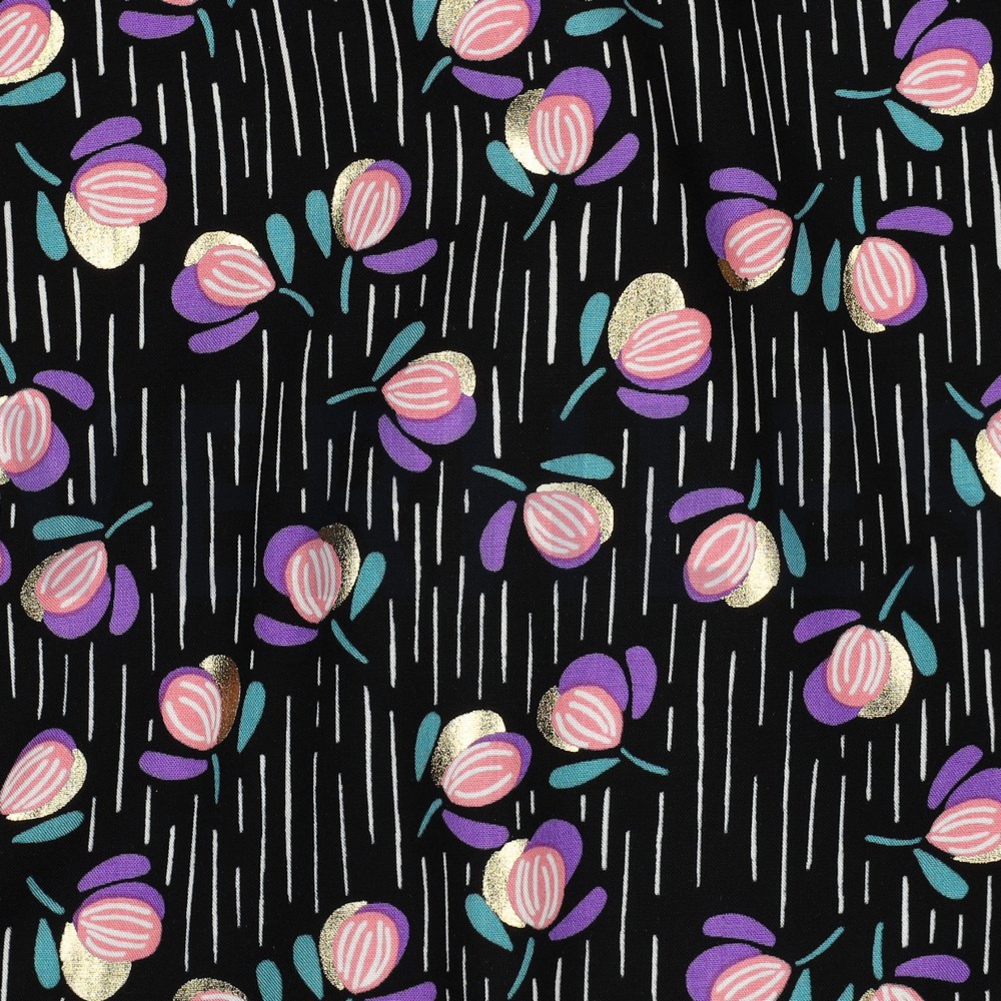 RADIANCE FOIL FLOWERS BLACK (high resolution) #2