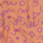 FINE POPLIN GEOMETRICS PEACH/ PURPLE (thumbnail) #2