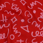 FINE POPLIN GEOMETRICS RED/ PINK (thumbnail) #2