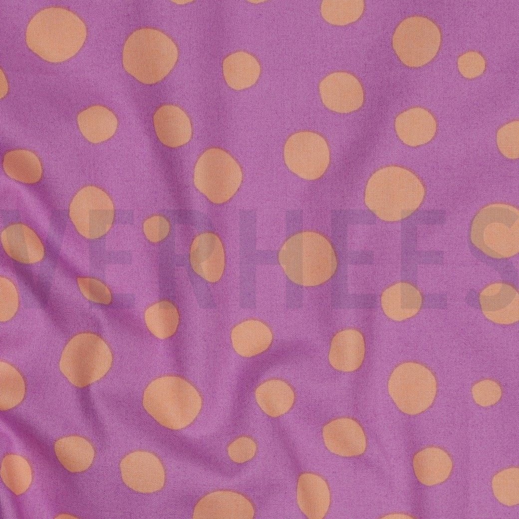 FINE POPLIN GEOMETRICS PEACH/ PURPLE #2