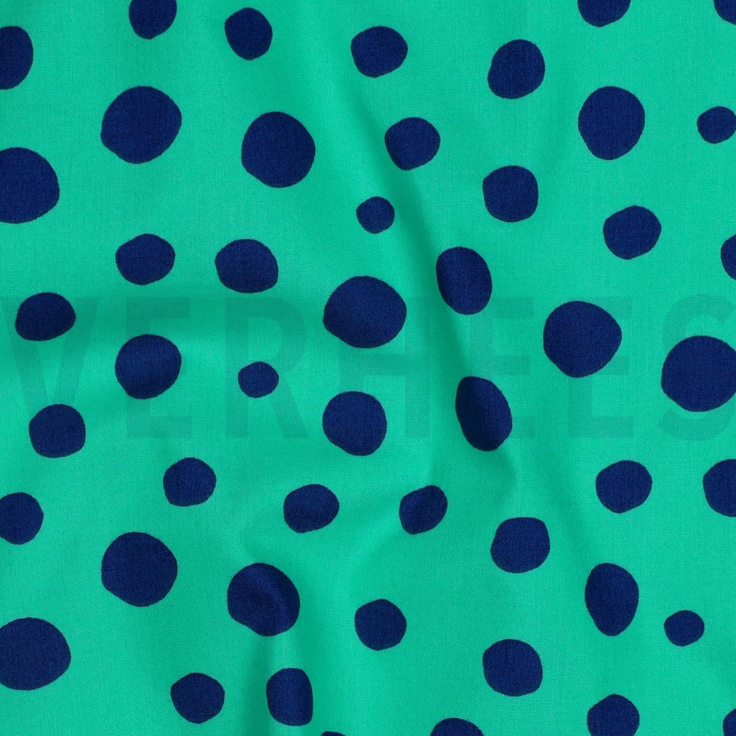 FINE POPLIN GEOMETRICS NAVY/ PETROL #2