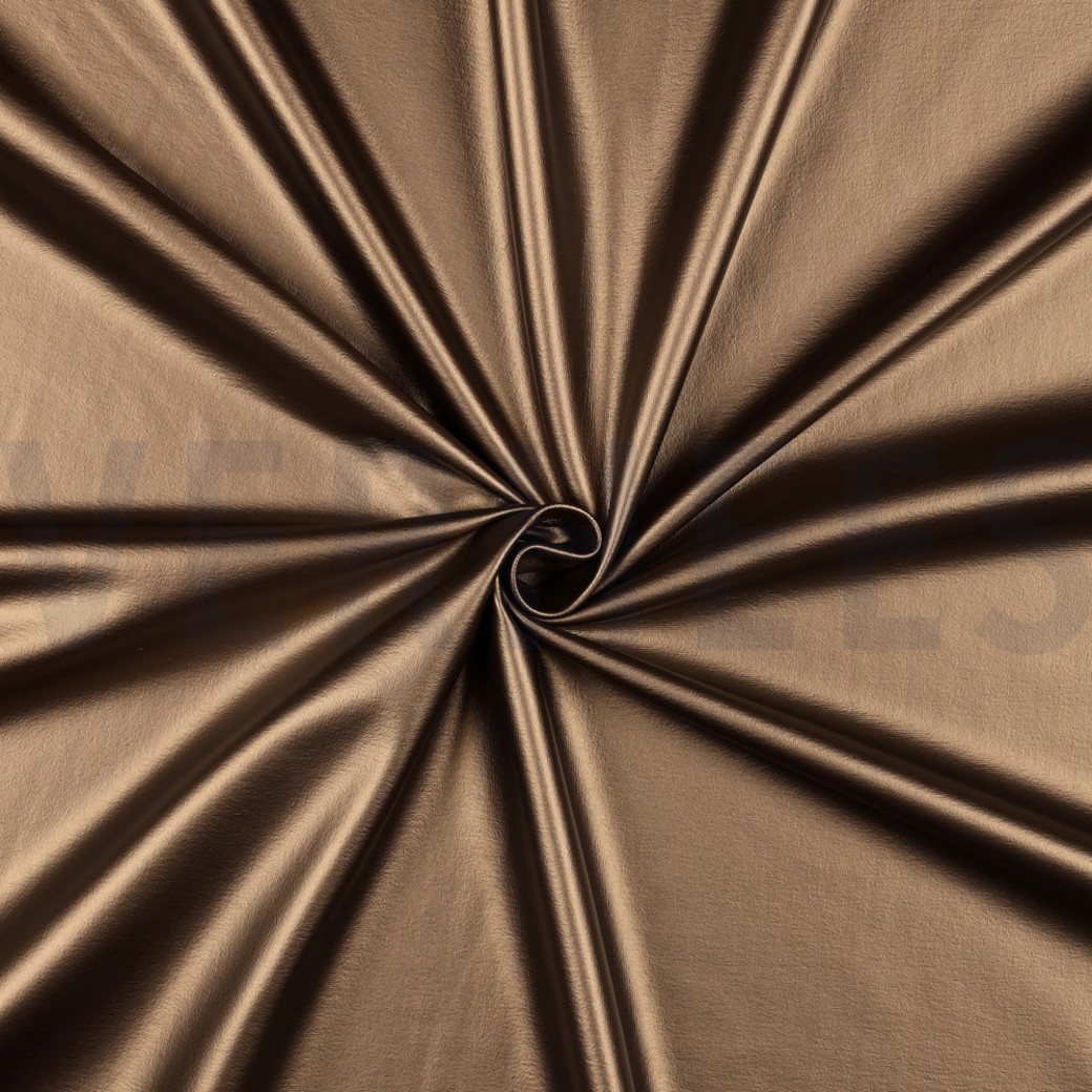 FAUX LEATHER SOFT STRETCH METALLIC BRONZE/BLACK #2