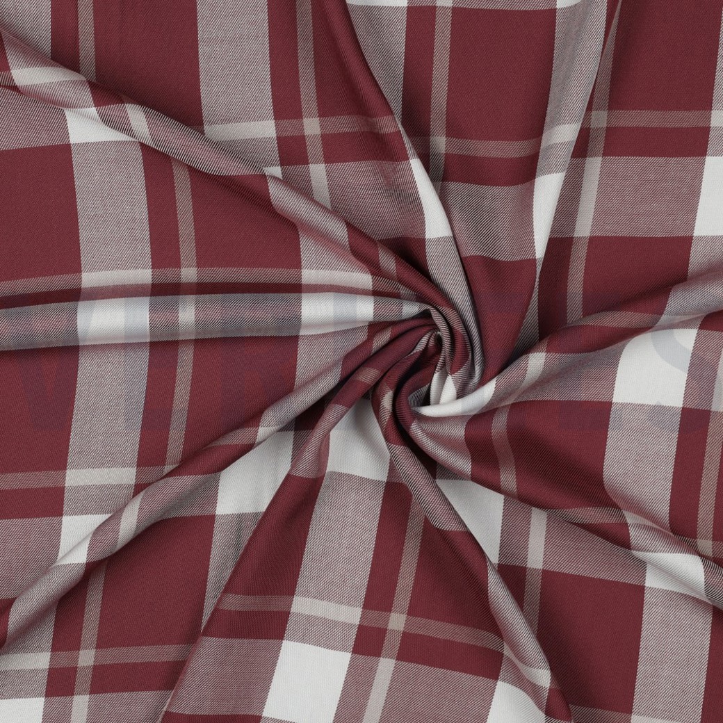 VISCOSE YARN DYED CHECK BERRY #2