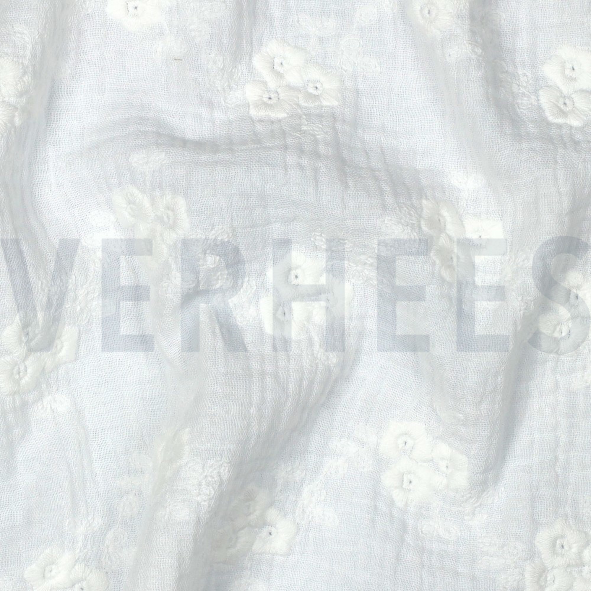 DOUBLE GAUZE EMBROIDERY FLOWERS WHITE (high resolution) #2