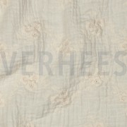 DOUBLE GAUZE EMBROIDERY FLOWERS NATURAL (thumbnail) #2
