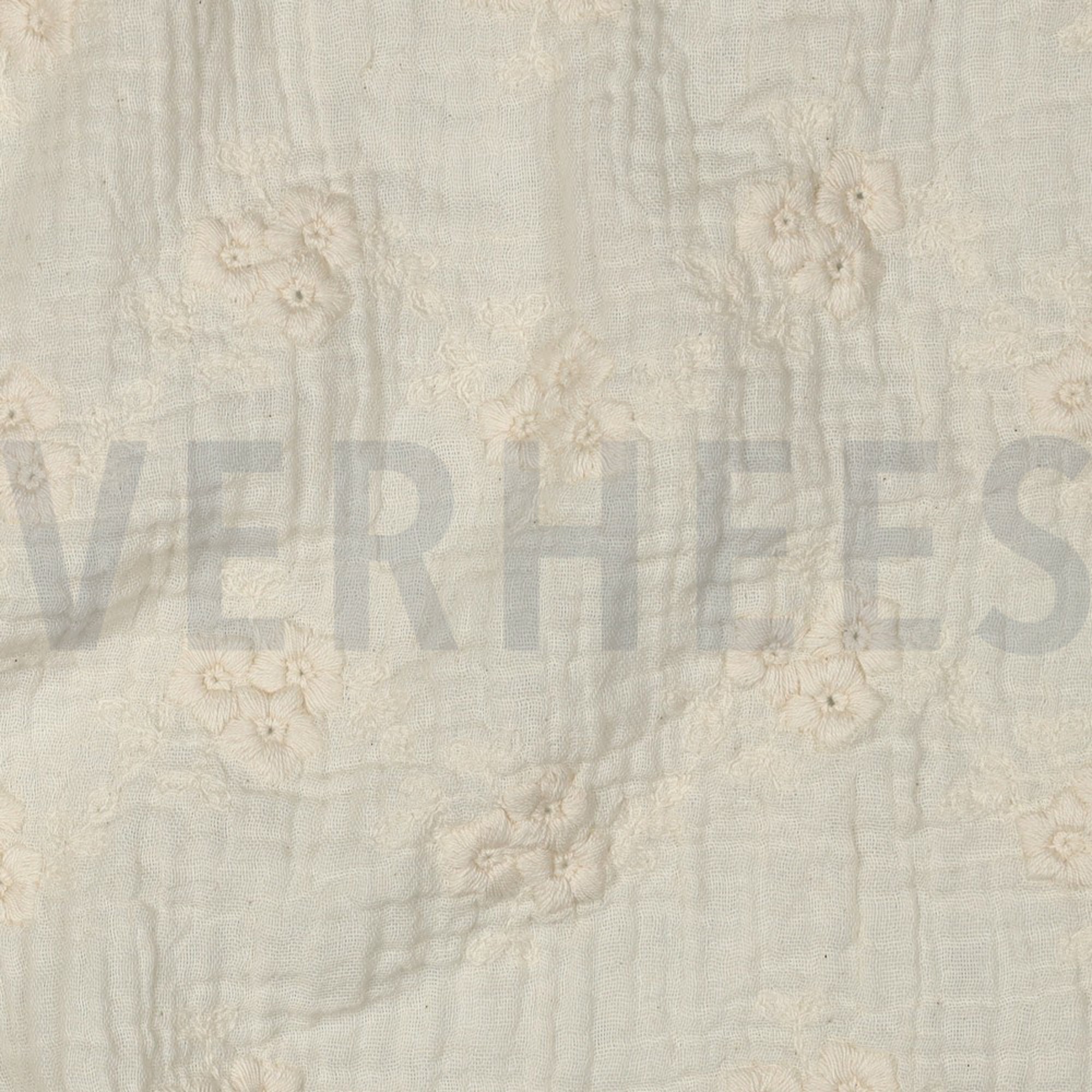 DOUBLE GAUZE EMBROIDERY FLOWERS NATURAL (high resolution) #2