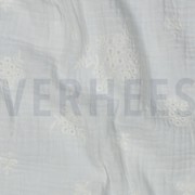 DOUBLE GAUZE EMBROIDERY FLOWERS WHITE (thumbnail) #2