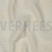 DOUBLE GAUZE EMBROIDERY FLOWERS NATURAL (thumbnail) #2