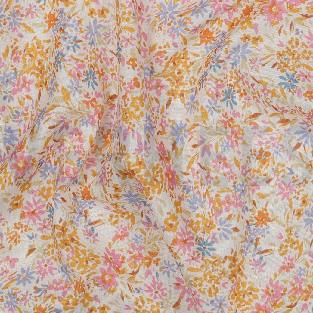 COTTON VOILE DIGITAL FLOWERS MULTICOLOUR #2
