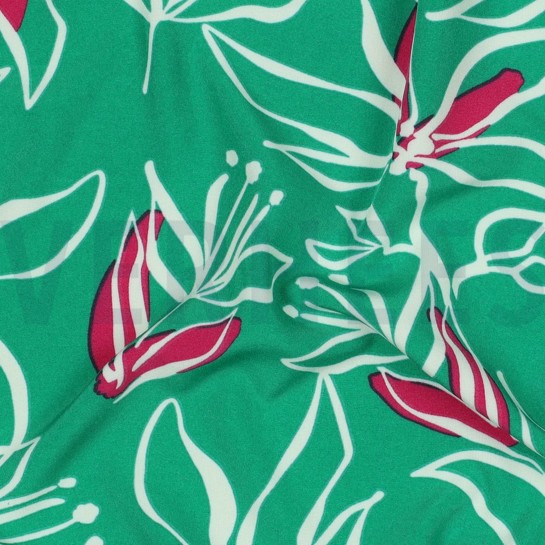 MAGNOLIA STRETCH BLOEMEN GROEN #7