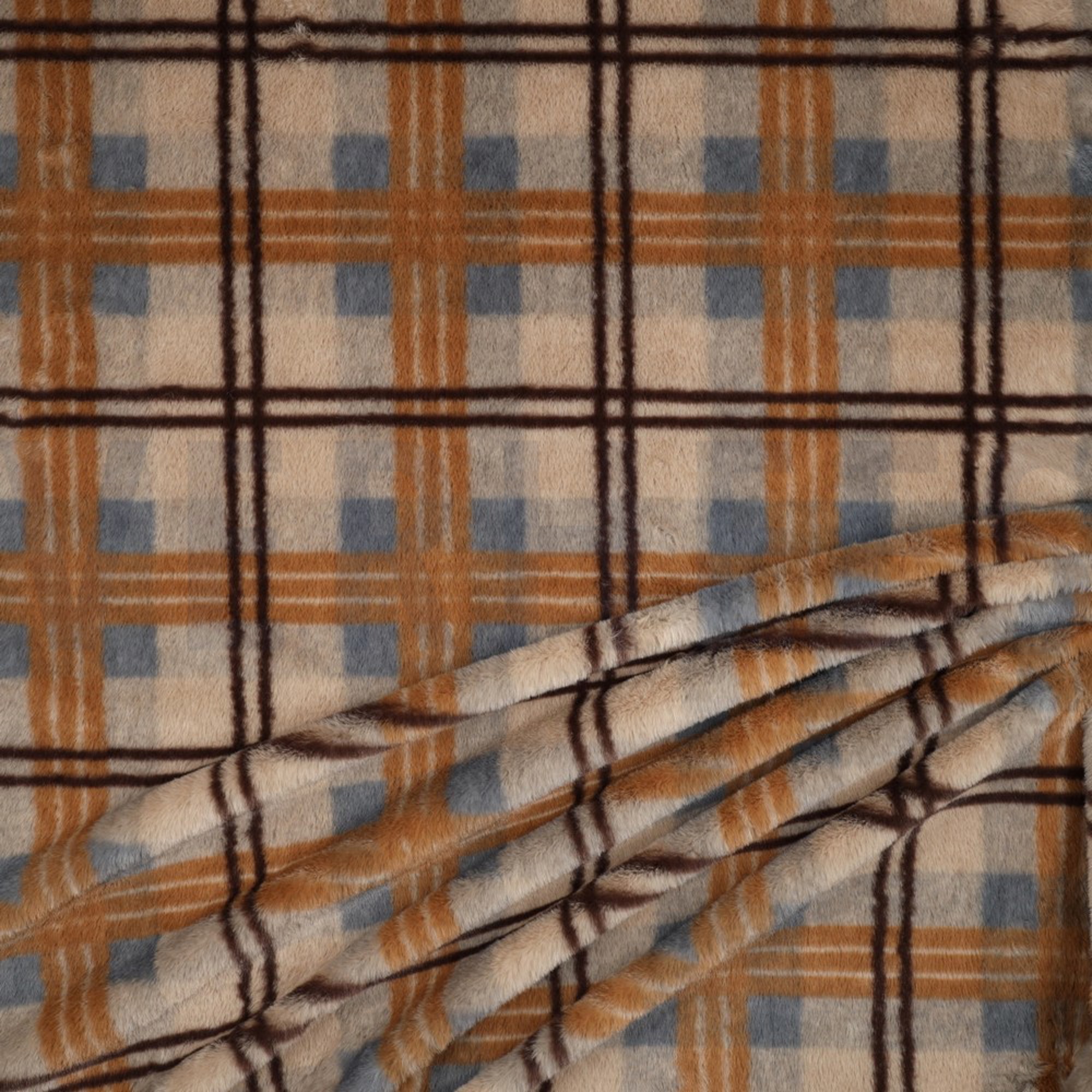 FAUX FUR CHECK SAND (high resolution) #2