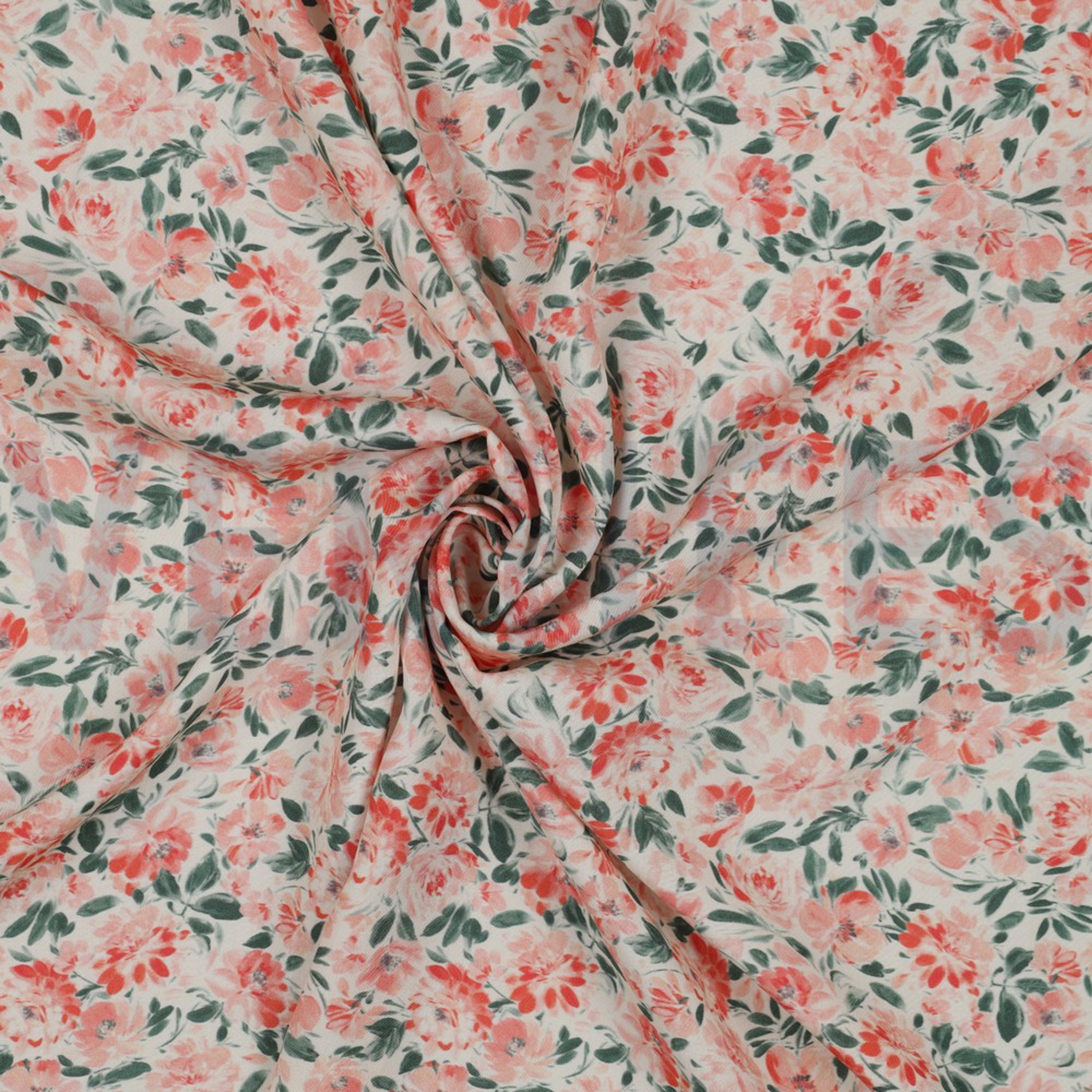 RADIANCE DIGITAL FLOWERS ECRU/ CORAL (high resolution) #2