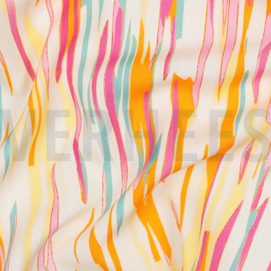 VISCOSE RADIANCE DIGITAAL ABSTRACT GEBROKEN WIT #7