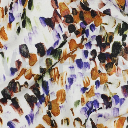 VISKOSE RADIANCE DIGITAL ABSTRAKT GEBROCHEN WEISS #7