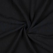 DOUBLE GAUZE EMBROIDERY FLOWERS BLACK (thumbnail) #2