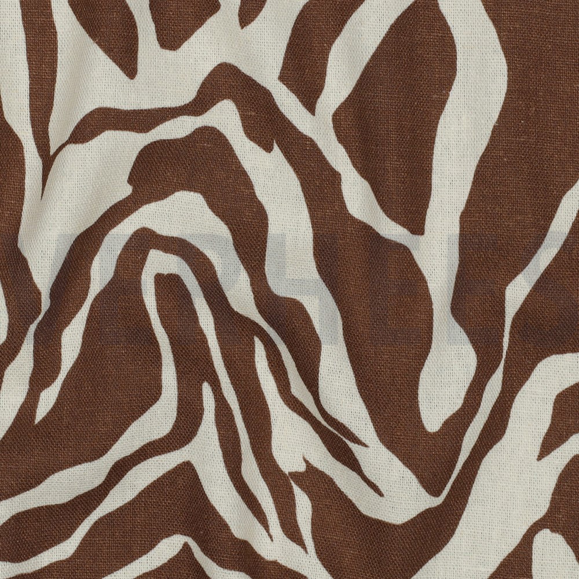 LINEN VISCOSE ANIMAL SKIN BROWN (high resolution) #2