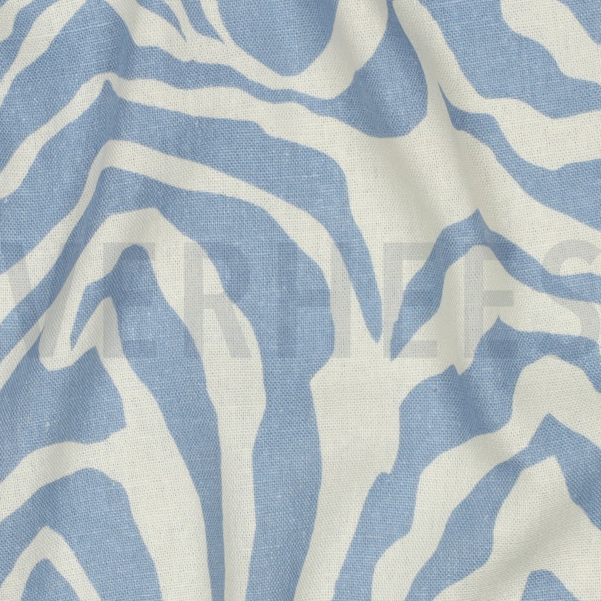 LINEN VISCOSE ANIMAL SKIN BLUE (high resolution) #2