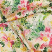 VISCOSE SATIN DIGITAL FLOWERS MULTICOLOUR (thumbnail) #2