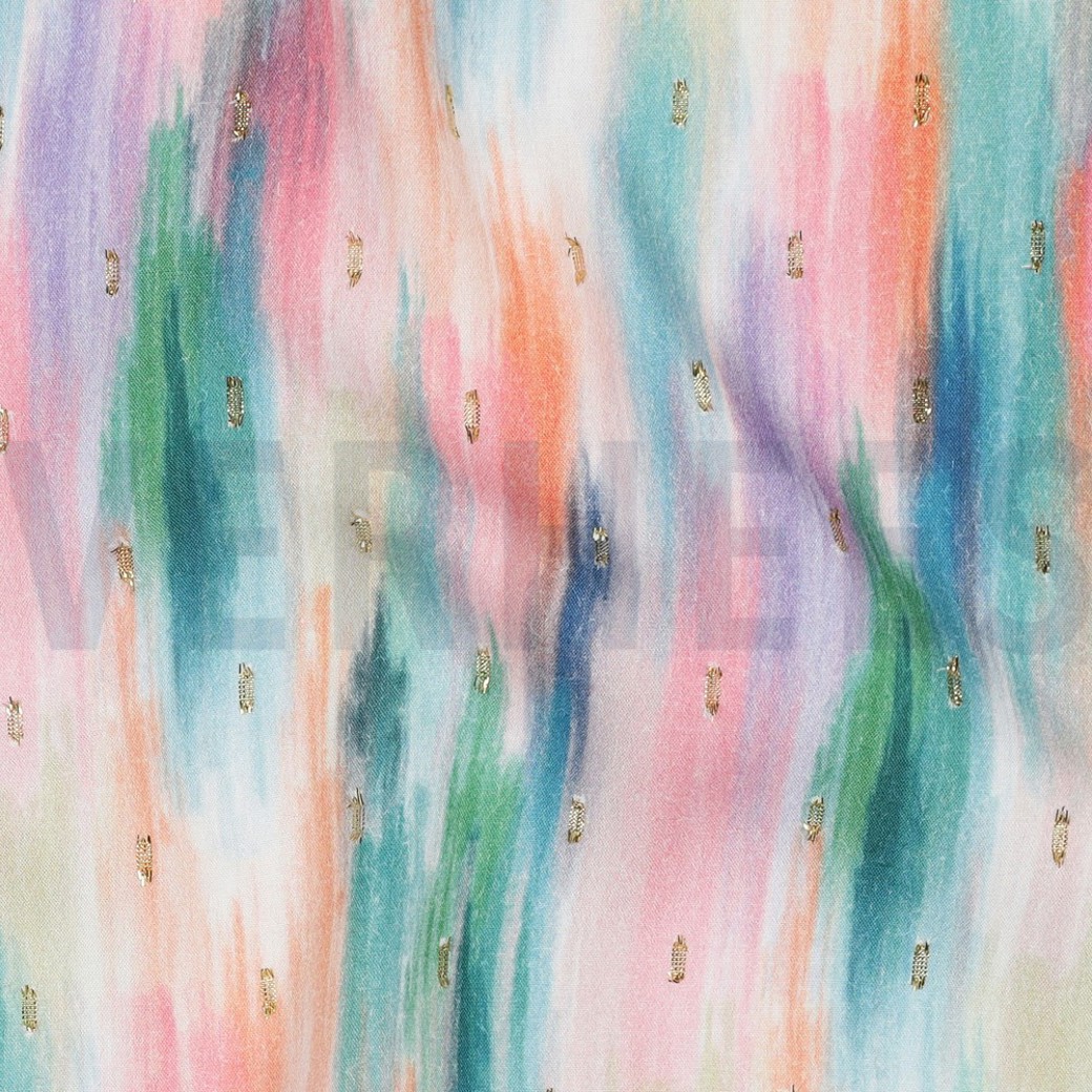 VISCOSE LUREX DIGITAL ABSTRACT GREEN #2