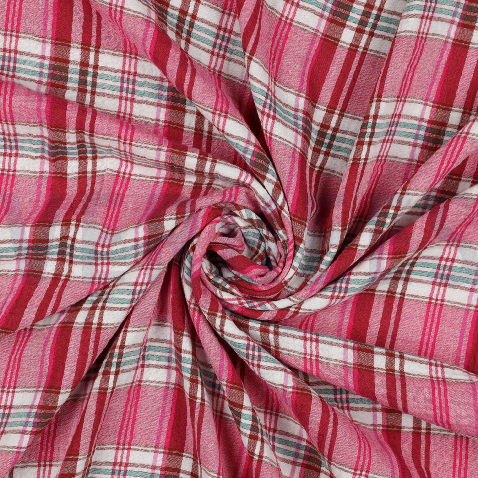 DOUBLE SIDED DOUBLE GAUZE CHECKS PINK CHECK (high resolution) #2