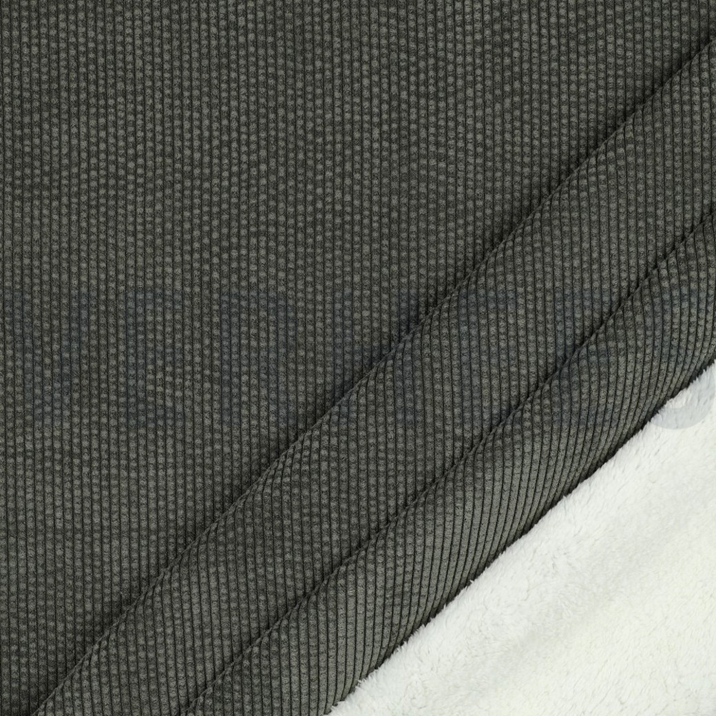 FAUX FUR CORDUROY MOSS GREEN #2