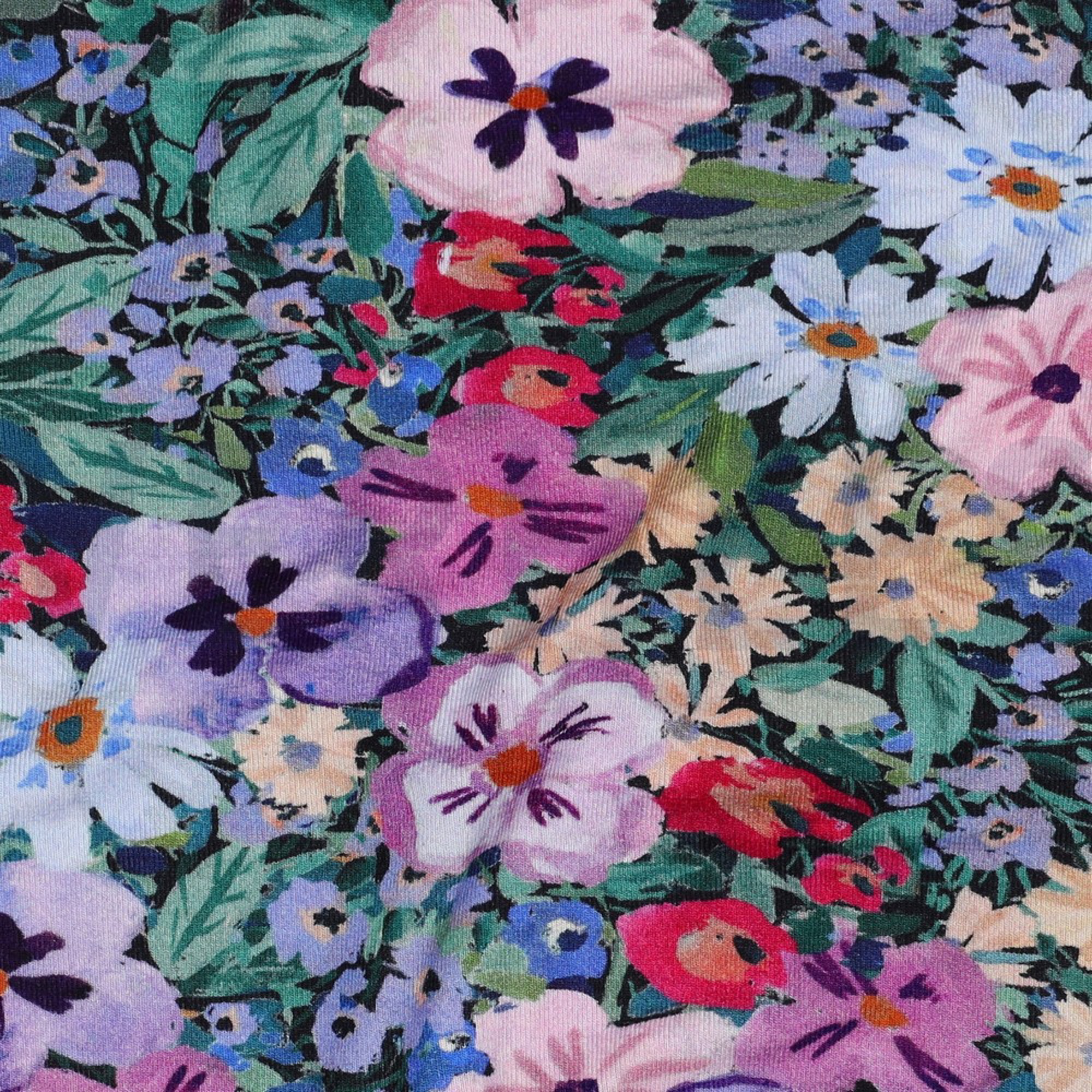 VISCOSE JERSEY DIGITAL FLOWERS NAVY (high resolution) #2