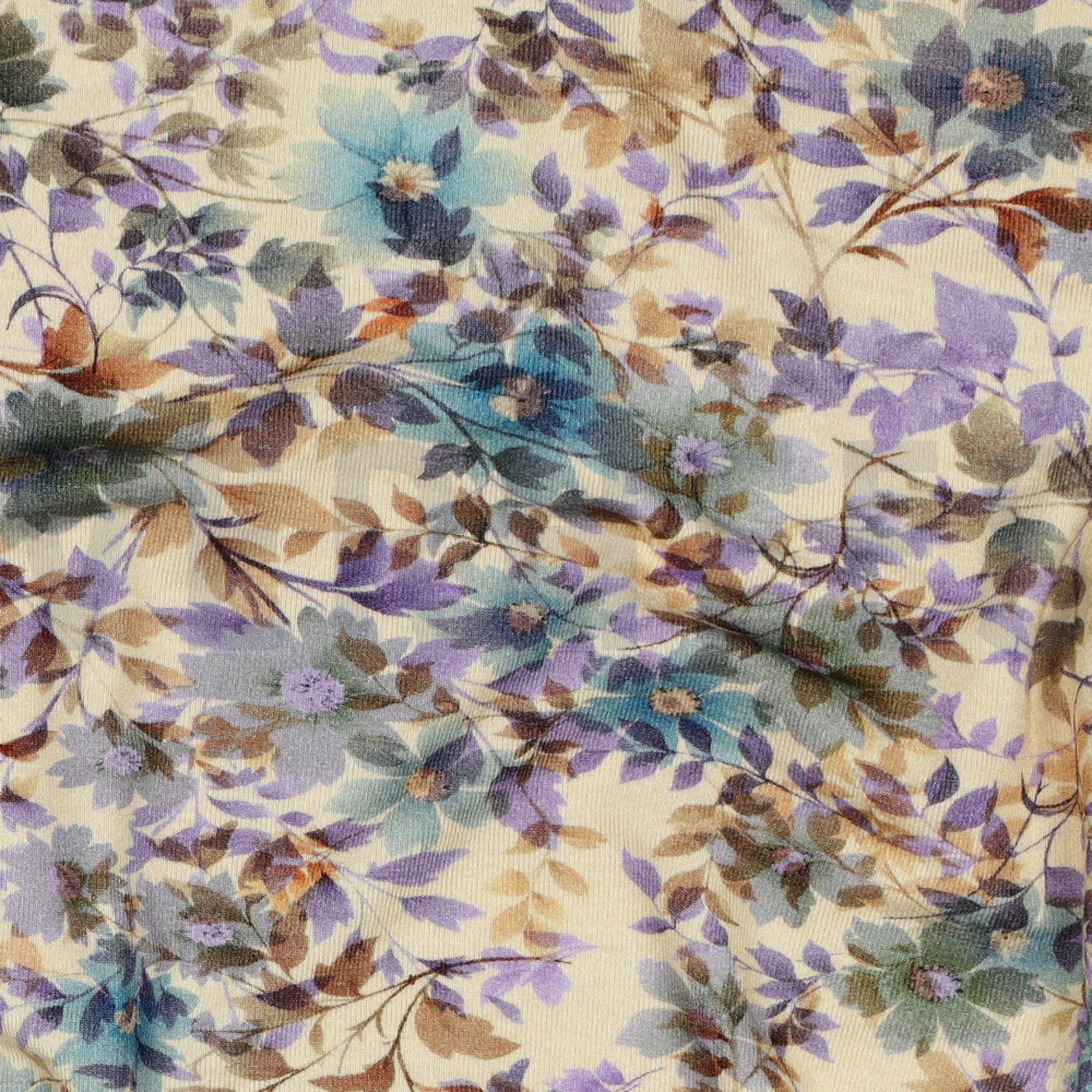 VISCOSE JERSEY DIGITAL FLOWERS SAND (high resolution) #2