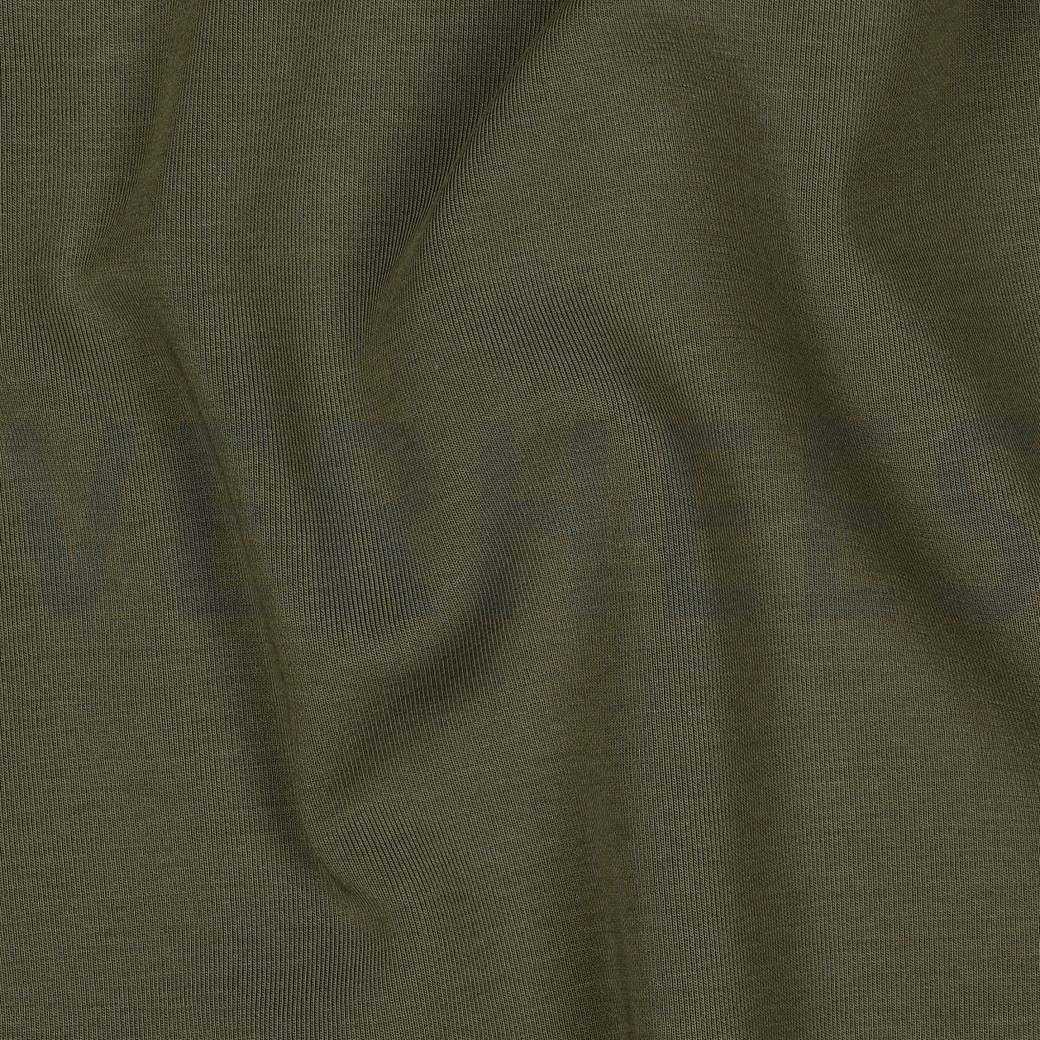 COTTON INTERLOCK JERSEY ARMY GREEN #2