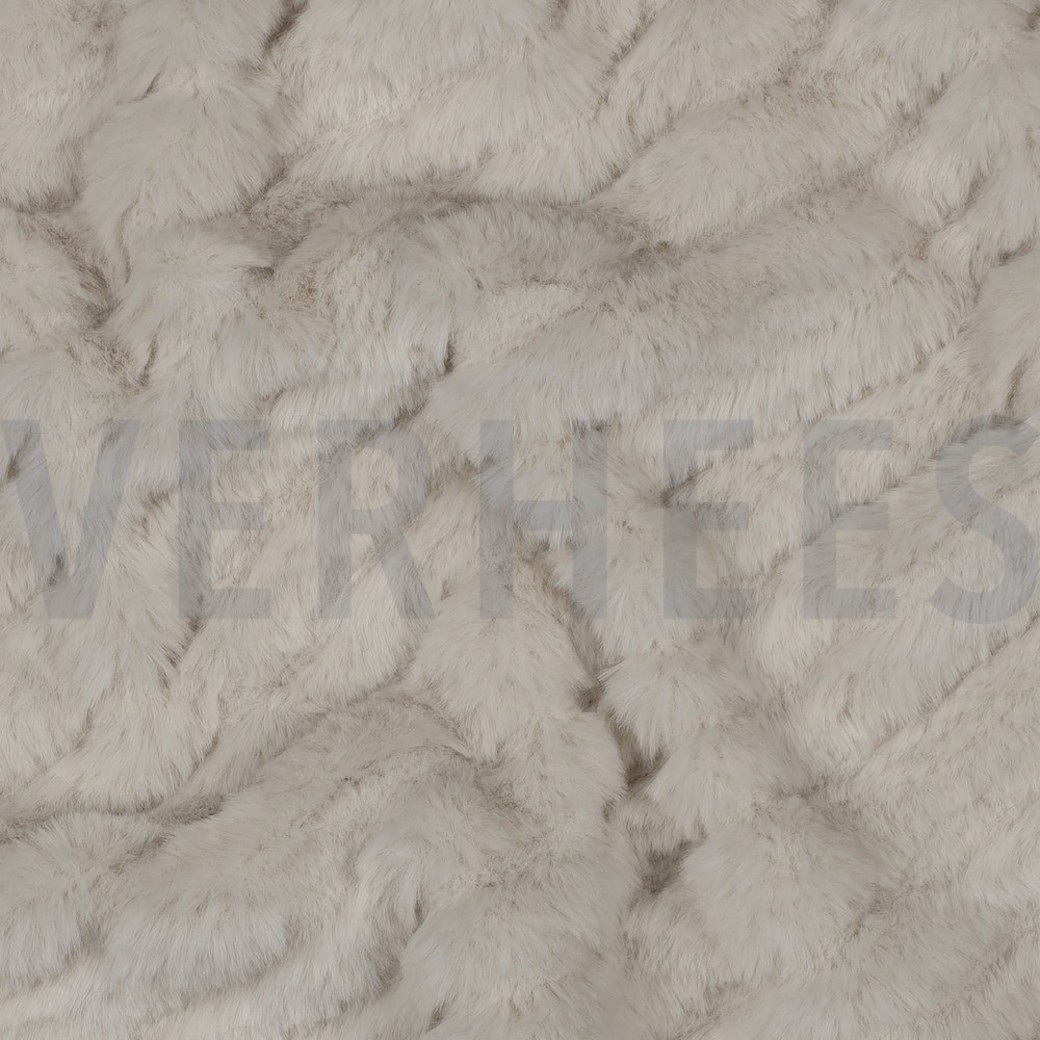FAUX FUR STRIPES BEIGE #2