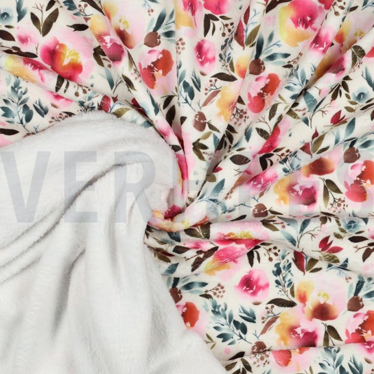 MICRO FAUX FUR FLOWER MULTICOLOUR #7