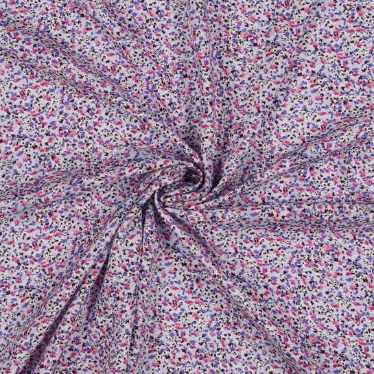 VISCOSE RADIANCE DIGITAAL BLOEMEN LILA #7