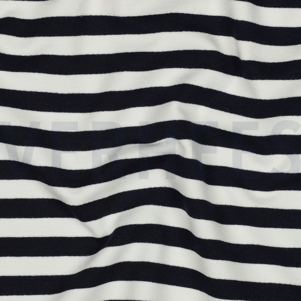 FRENCH TERRY YARN DYED STRIPES NAVY / OFF WHITE #2