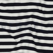 FRENCH TERRY YARN DYED STRIPES NAVY / OFF WHITE (thumbnail) #2