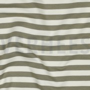 FRENCH TERRY YARN DYED STRIPES MOSS GREEN / OFF WHITE (thumbnail) #2