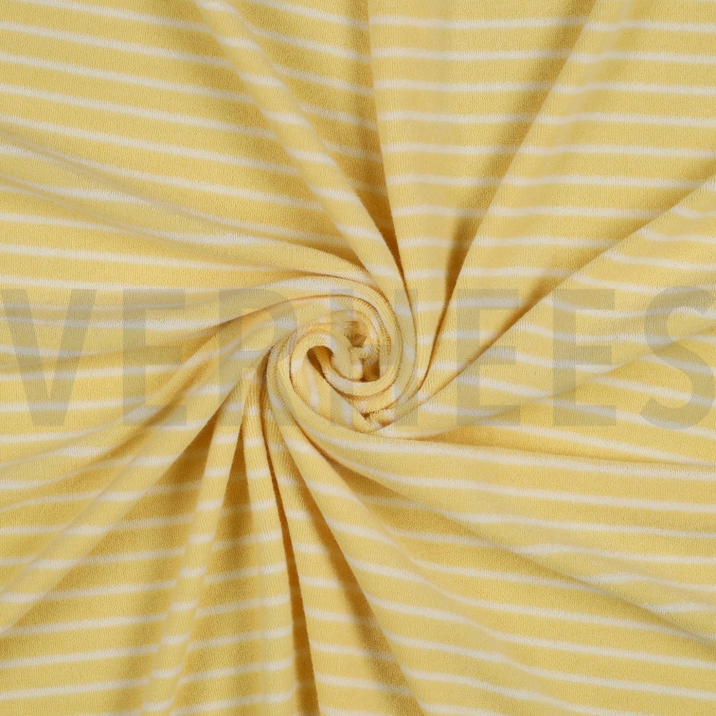 TOWELLING YARN DYED STRIPES HONEY / OFF WHITE #2