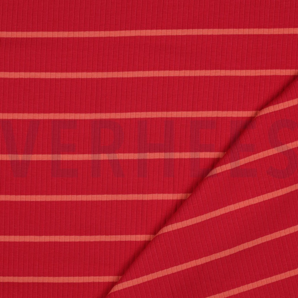 RIB YARN DYED STRIPES MAGENTA /CORAL #2