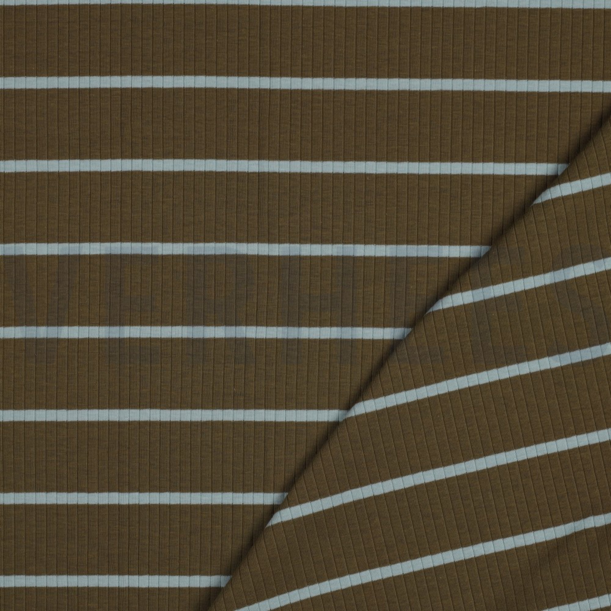 RIB YARN DYED STRIPES ARMY GREEN / MINT (high resolution) #2