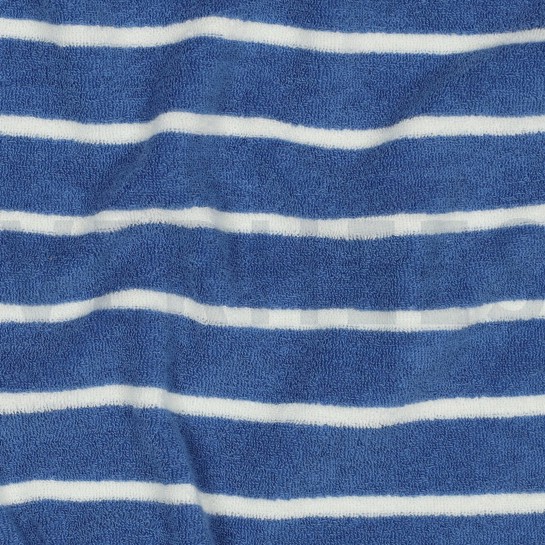 COTTON TOWELLING YARN DYED STRIPES LIGHT BLUE #7