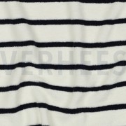 COTTON TOWELLING YARN DYED STRIPES ECRU / DARK BLUE (thumbnail) #2