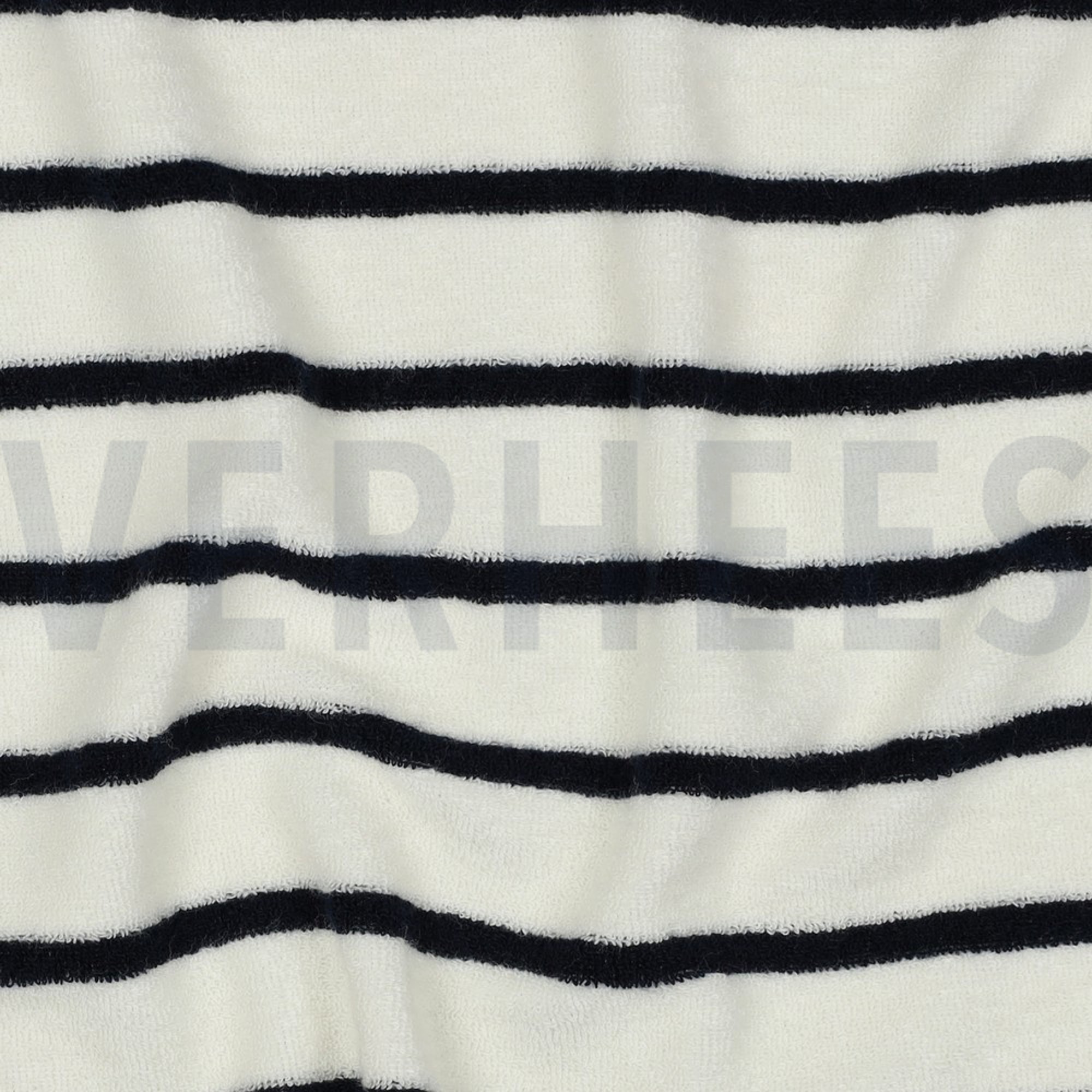 COTTON TOWELLING YARN DYED STRIPES ECRU / DARK BLUE (high resolution) #2